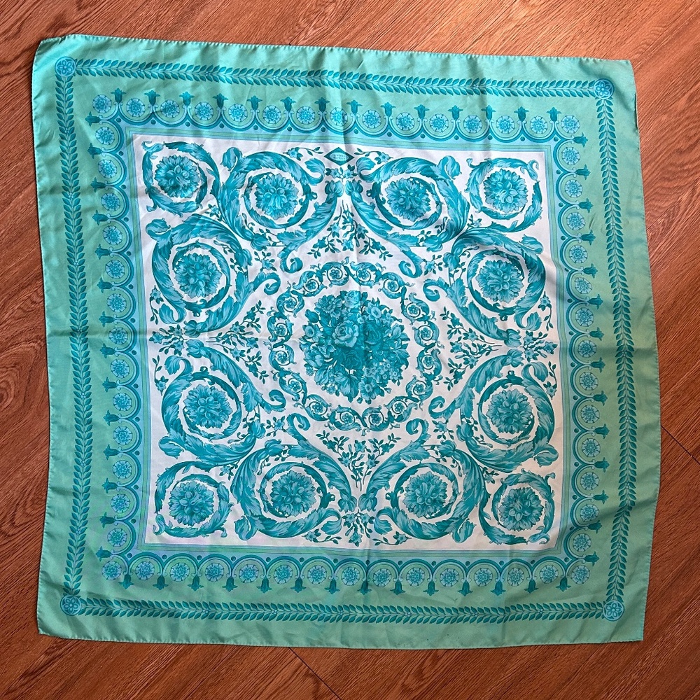 Versace 100% Silk Scarf 34” x 34”